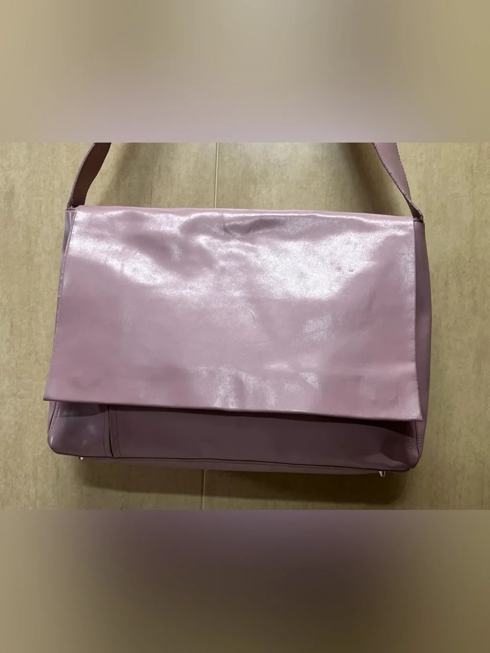 Wilsons Leather Pink Carrying Briefcase Messenger Laptop School Bag VINTAGE Y2K
